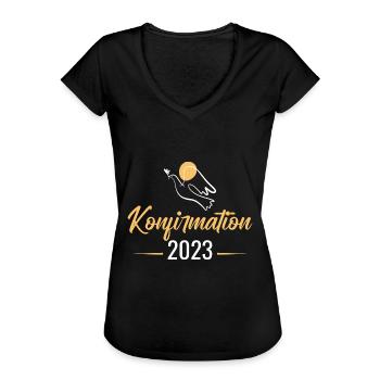 Konfirmand 2023 Konfirmation - Frauen Vintage T-Shirt - Schwarz - Vorne