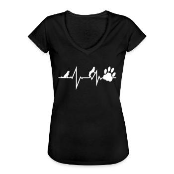 Hund Golden Retriever Hundebesitzer - Frauen Vintage T-Shirt - Schwarz - Vorne