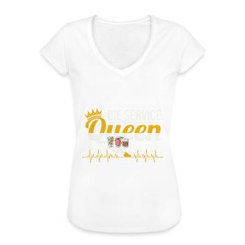Kellnerin Service Herzschlag Bedienung Servicekraf - Frauen Vintage T-Shirt - Schwarz - Vorne - Danielle (179cm)