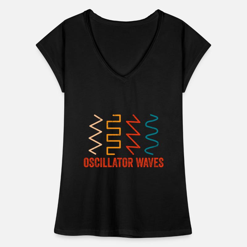 Retro Synthesizer Keyboard Synth Waves Frauen Vintage T-Shirt