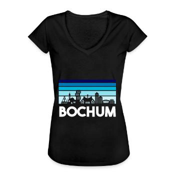 Bochum Bochumer Ruhrpott Ruhrgebiet Ruhrstadt - Frauen Vintage T-Shirt - Schwarz - Vorne - Danielle (179cm)