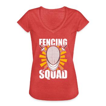 Fencing Fencer - Women's Vintage T-Shirt - heather red - Front - Danielle (179cm)