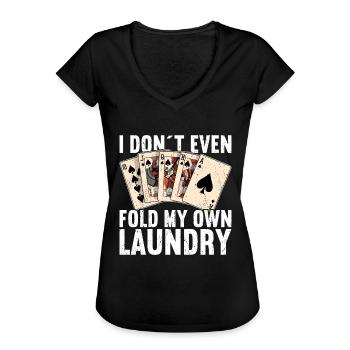 Poker - Frauen Vintage T-Shirt - Schwarz - Vorne