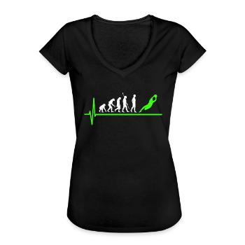 Torwart Torhüter Fußball - Frauen Vintage T-Shirt - Schwarz - Vorne - Danielle (179cm)