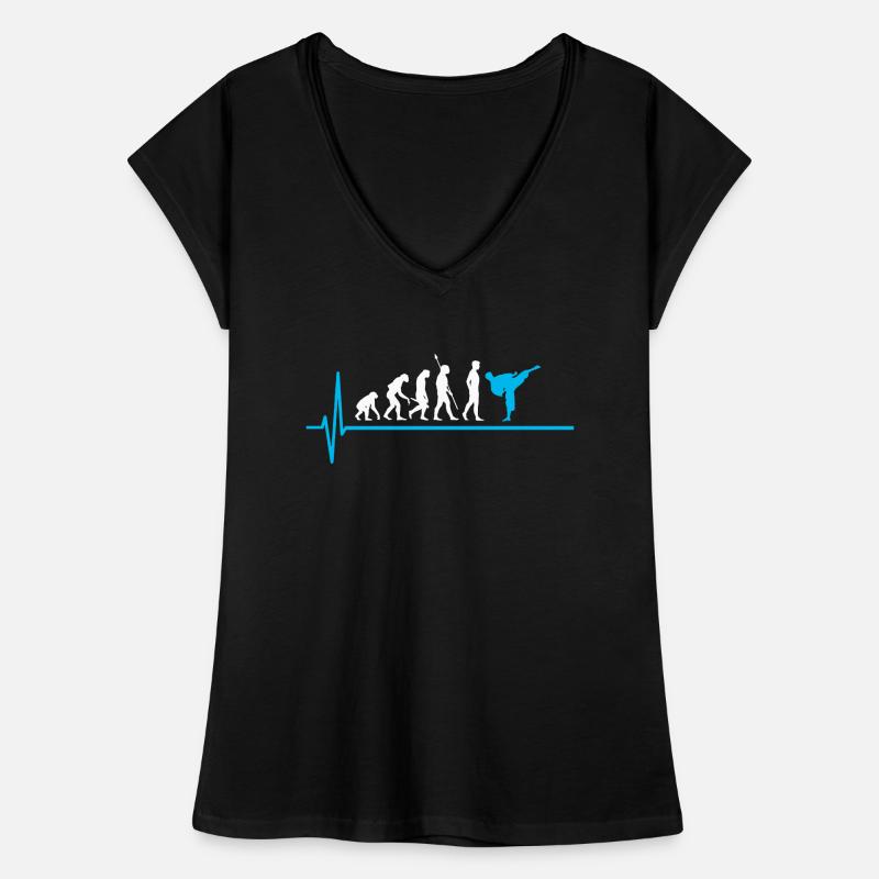 Karate Evolution Kickboxen Herzschlag Frauen Vintage T-Shirt
