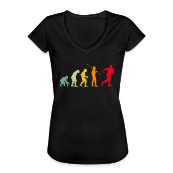 Evolution du rugby du joueur de rugby homme - T-shirt vintage Femme - noir - Devant - Danielle (179cm)