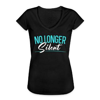 No more silent sexual assault - Women's Vintage T-Shirt - black - Front - Danielle (179cm)