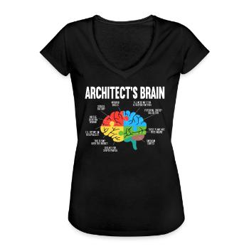 Architektengehirn Humor Architektur Architekt - Frauen Vintage T-Shirt - Schwarz - Vorne - Danielle (179cm)