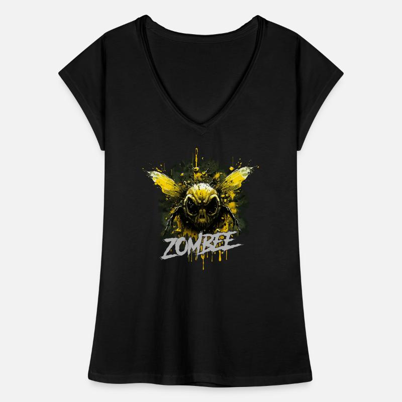 Effrayant Zombie Horror Bee T-shirt vintage Femme