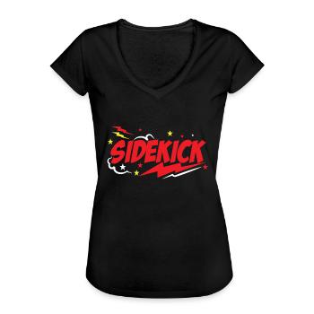 Dad Sidekicks Matching - Frauen Vintage T-Shirt - Schwarz - Vorne - Danielle (179cm)