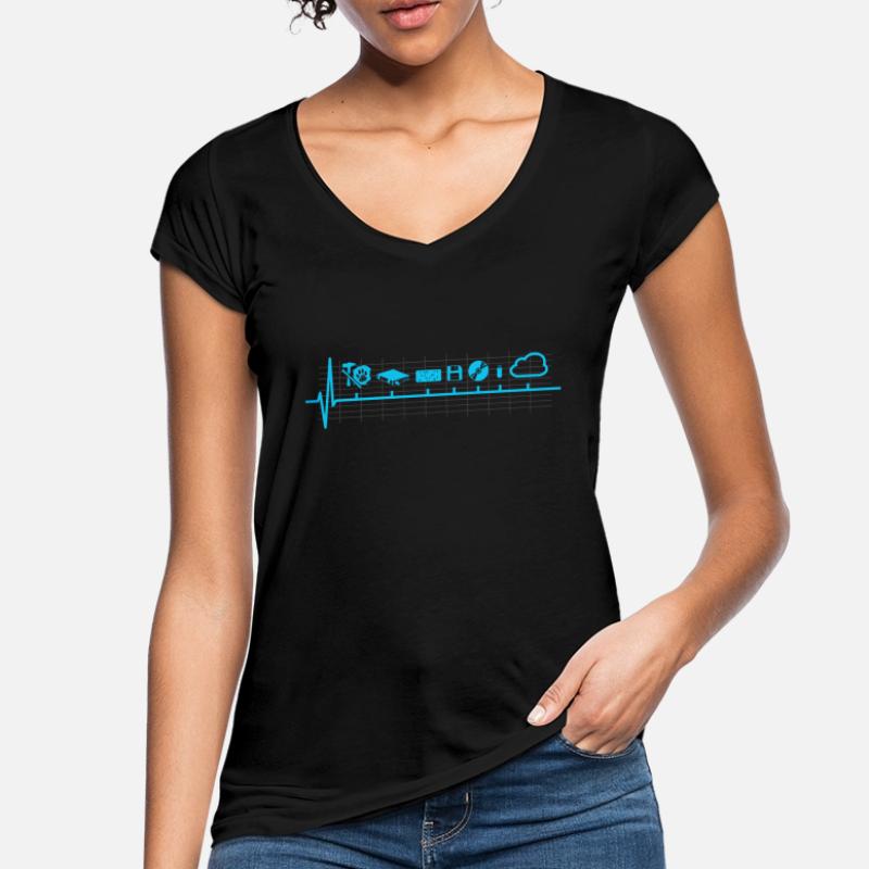 Datenträger Evolution Nerd Computer Frauen Vintage T-Shirt