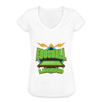 Foosball Legend Drehfußball Kickern - Frauen Vintage T-Shirt - Schwarz - Vorne - Danielle (179cm)