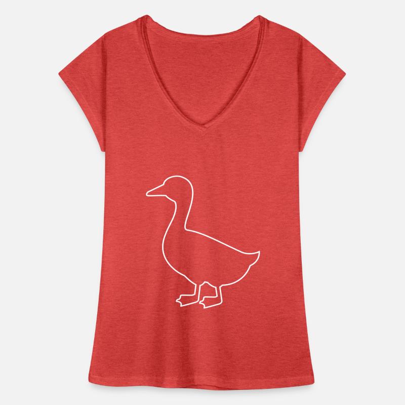 Silhouette de canard Canard Oiseau T-shirt vintage Femme