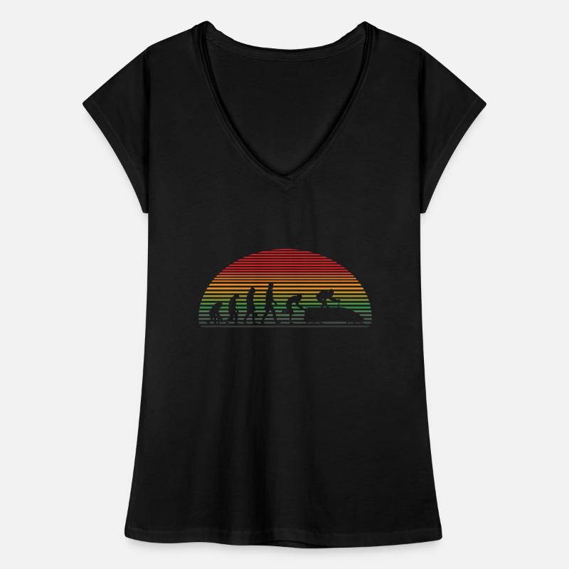 Bobfahren Retro Bob Eischlitten Frauen Vintage T-Shirt