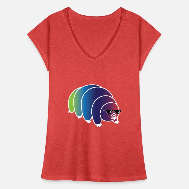 Cool Bärtierchen Regenbogen Frauen Vintage T-Shirt