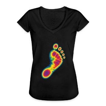 Une empreinte thermique fascinante - T-shirt vintage Femme - noir - Devant - Danielle (179cm)
