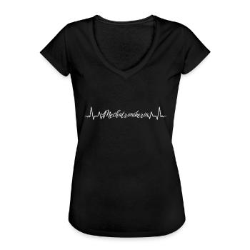 Kfz-Mechaniker Herzschlag KFZ-Mechatronikerin - Frauen Vintage T-Shirt - Schwarz - Vorne