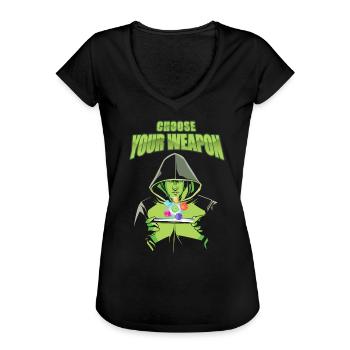Roleplaying Game Rollenspiel Boardgame RPG-Gamer - Frauen Vintage T-Shirt - Schwarz - Vorne - Danielle (179cm)
