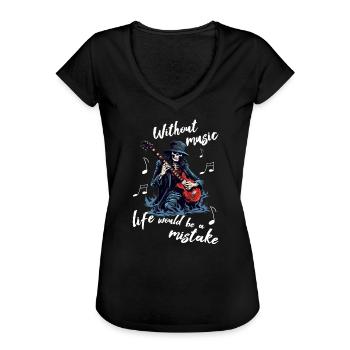 Guitarists Electric Guitars Funny Sayings - Women's Vintage T-Shirt - black - Front