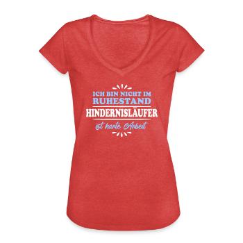 Retirement Retiree Retiree Obstacle Course - Women's Vintage T-Shirt - heather red - Front - Danielle (179cm)
