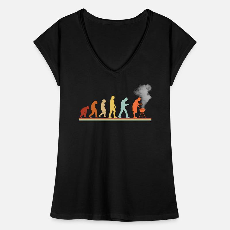 BBQ Barbecue Evolution grillen Barbecue-Grill Frauen Vintage T-Shirt