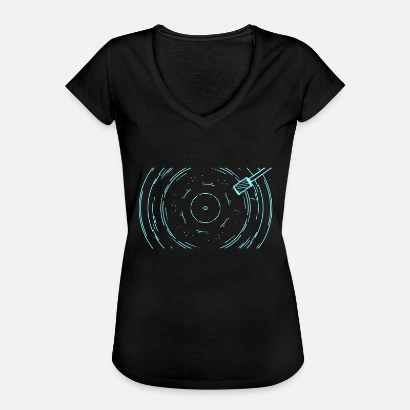 Turntable - Women's Vintage T-Shirt - black