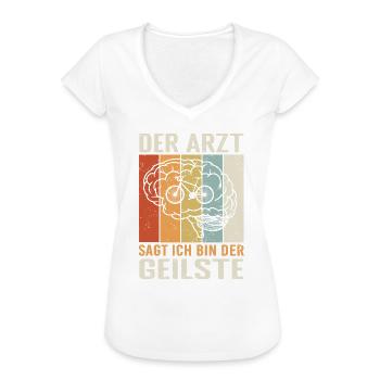 Fahrradfahrer MTB Mountainbike Rennrad Spruch - Frauen Vintage T-Shirt - Schwarz - Vorne - Danielle (179cm)