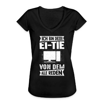 IT Computer PC Beruf Abreit Computer Fan Spruch IT - Frauen Vintage T-Shirt - Schwarz - Vorne - Danielle (179cm)