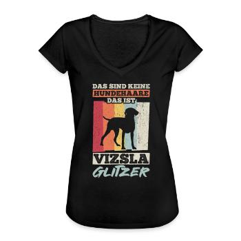 Viszla Hundefan Hundebesitzer Hund Gassi Geher Hun - Frauen Vintage T-Shirt - Schwarz - Vorne - Danielle (179cm)