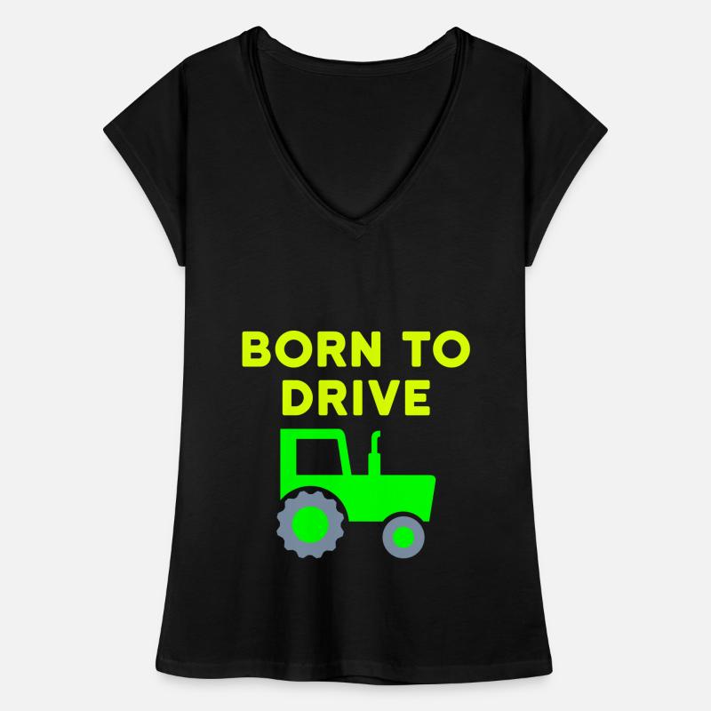 Born to drive tractors (Traktor mit Verdeck) Frauen Vintage T-Shirt