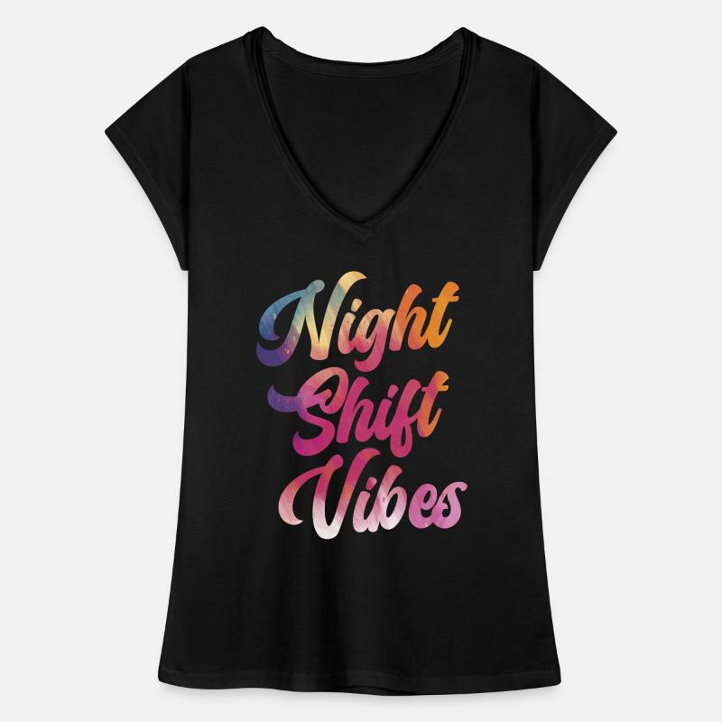Night Shift Vibes Graveyard Shift Worker Employee Women's Vintage T-Shirt