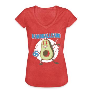 Handballcado Handballspieler Handballer Sport - Frauen Vintage T-Shirt - Rot meliert - Vorne - Danielle (179cm)
