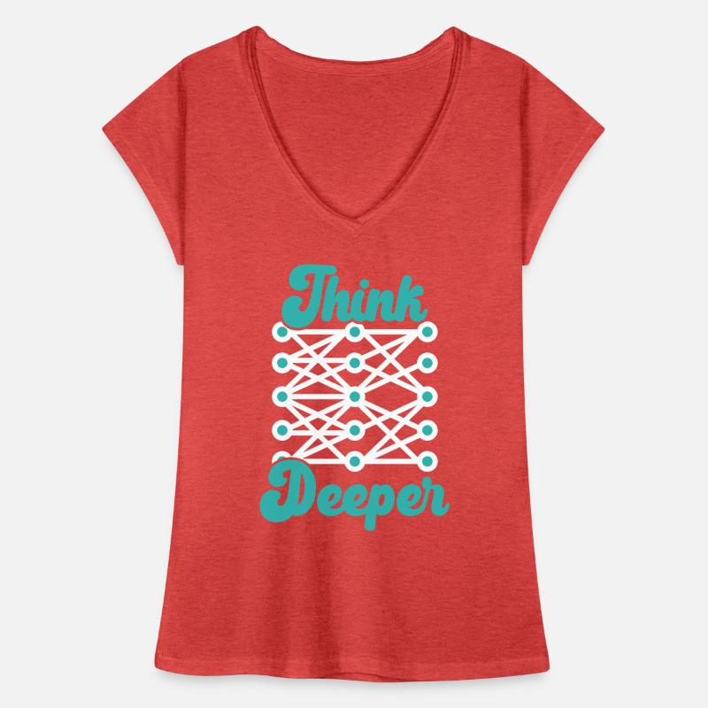 Think Deeper AI Artificial Intelligence Robotics Women's Vintage T-Shirt