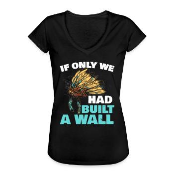 Tag der indigenen Ureinwohner Amerikas - Frauen Vintage T-Shirt - Schwarz - Vorne - Danielle (179cm)