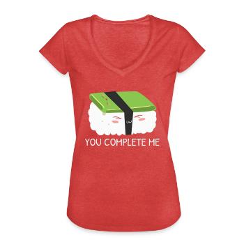 Avocado Sushi Roll Nigiri Avocado Fruit Guacamole - Women's Vintage T-Shirt - heather red - Front - Danielle (179cm)