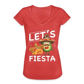 Avocado Taco Mexico Guacamole Lover Cinco De Mayo - Women's Vintage T-Shirt - heather red - Front - Danielle (179cm)