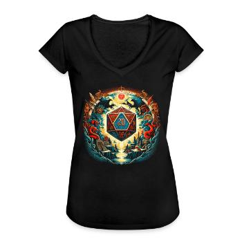 Rollenspiel RPG Master Videospiel Gamer - Frauen Vintage T-Shirt - Schwarz - Vorne - Danielle (179cm)