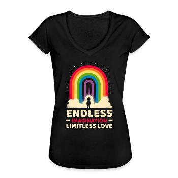 AuDHD Autismus ADHS Autistisches Spektrum Neurodiversität - Frauen Vintage T-Shirt - Schwarz - Vorne - Danielle (179cm)