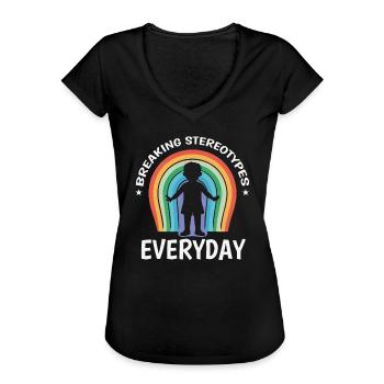AuDHD Autismus ADHS Autistisches Spektrum Neurodiversität - Frauen Vintage T-Shirt - Schwarz - Vorne