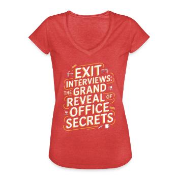 HR Manager Human Resource Employee Exit Interview - Women's Vintage T-Shirt - heather red - Front - Danielle (179cm)