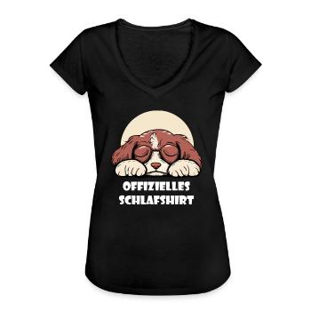 Ausgefallene Langschläfer Morgenmuffel Schlafshirt - Frauen Vintage T-Shirt - Schwarz - Vorne - Danielle (179cm)