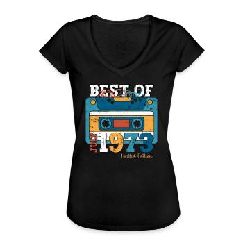 51. Geburtstag Kassette Juli 1973 Jahrgang 1973 - Frauen Vintage T-Shirt - Schwarz - Vorne
