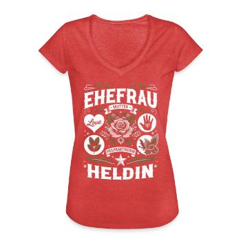 Naturopath Mom - Women's Vintage T-Shirt - heather red - Front - Danielle (179cm)