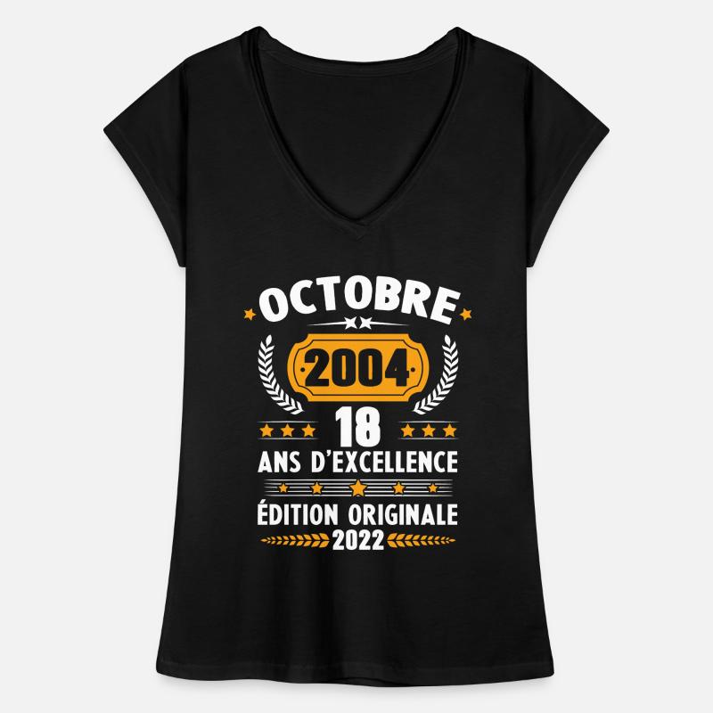 Cadeau D'anniversaire Rétro 18 Ans Octobre 2004 T-shirt vintage Femme