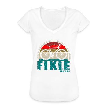 Fixie Bike Biker Geschenk - Frauen Vintage T-Shirt - Schwarz - Vorne - Danielle (179cm)