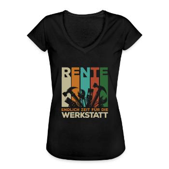 Rente Rentner Werkstatt Schrauber 2021 2022 - Frauen Vintage T-Shirt - Schwarz - Vorne