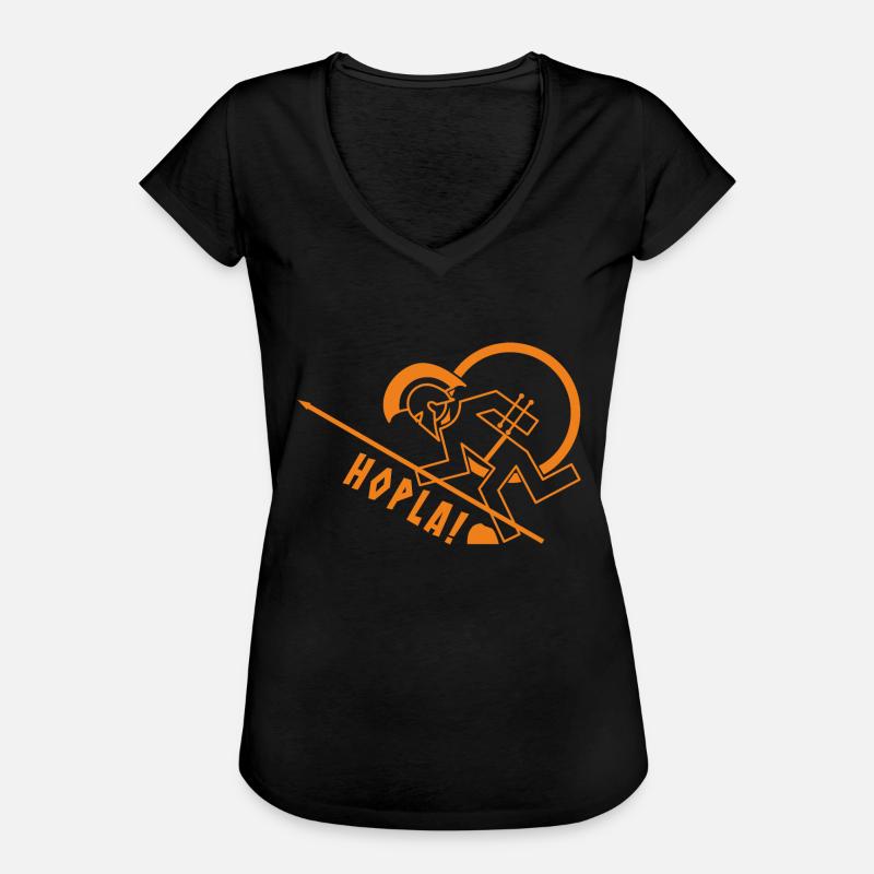 Oops! - Stumbling Hoplite - Women's Vintage T-Shirt - black