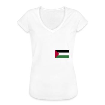 Freedom Palestine Free Palestine Palestinian - Women's Vintage T-Shirt - black - Front - Danielle (179cm)