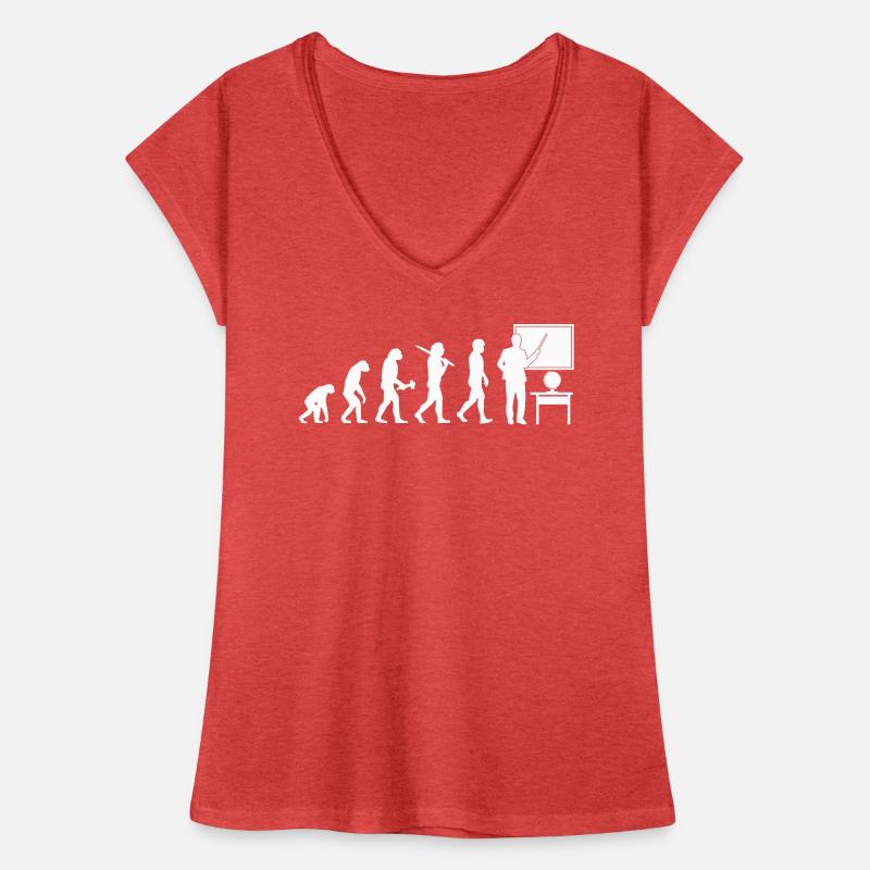Lehrer Lehrerin Evolution Erzieher Geschenk Frauen Vintage T-Shirt