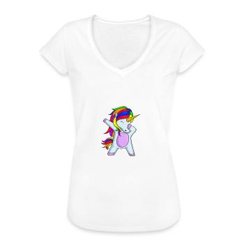 Aunticorn wie Tante nur gro�artig tupfende Tante T - Frauen Vintage T-Shirt - Schwarz - Vorne